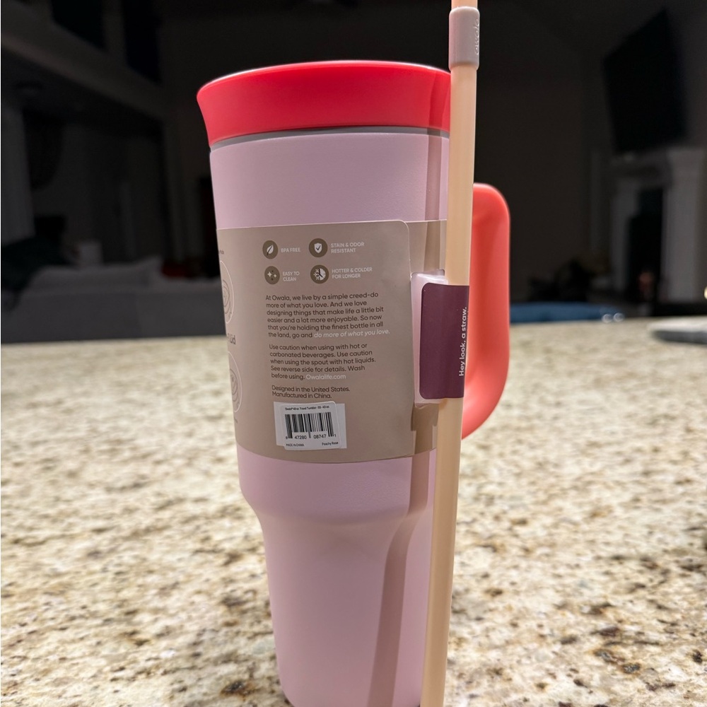Owala Peachy Rose Stainless Steel Tumbler 40oz